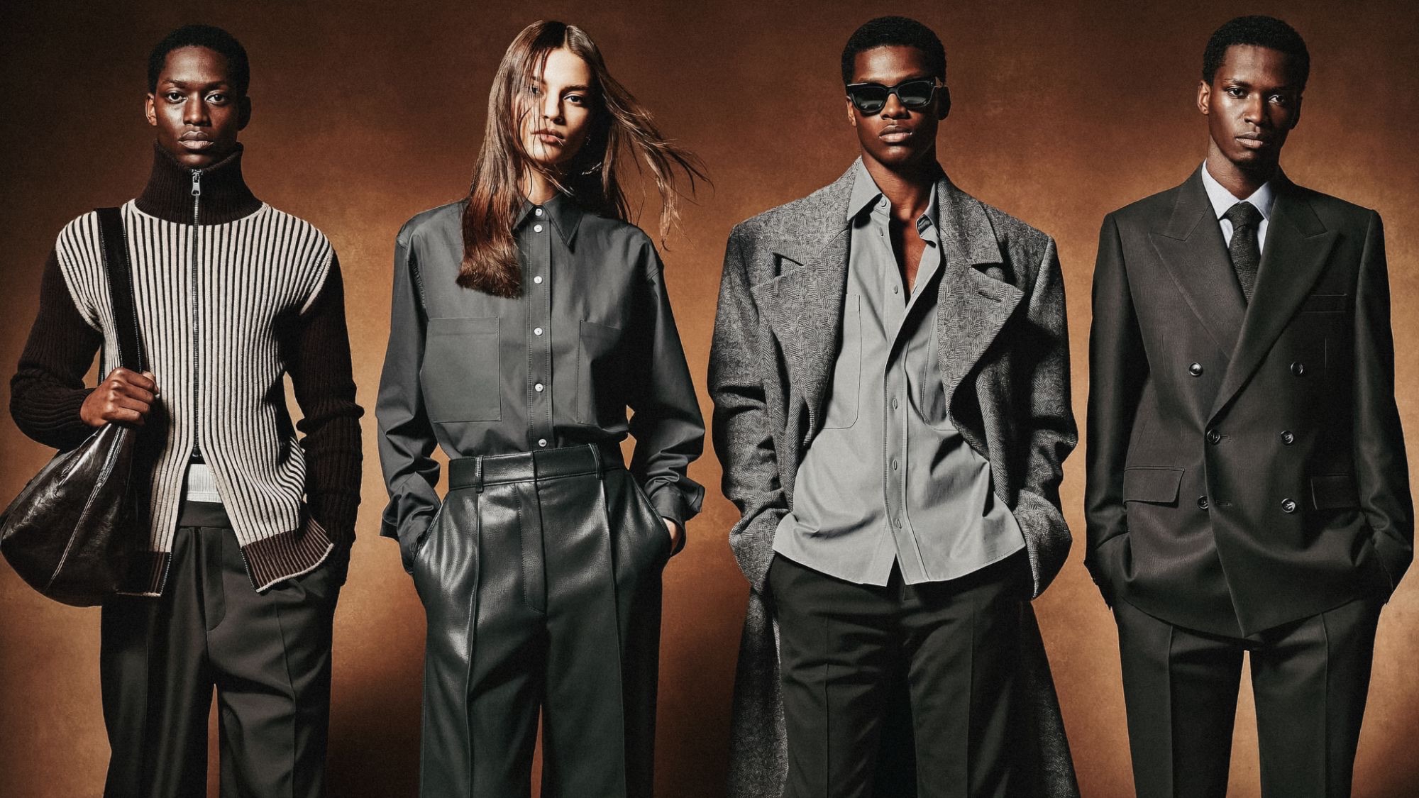 AI fashion campaign — group editorial lineup